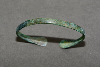 Ancient Celtic bronze decorated bangle torc circa.400 BC M18