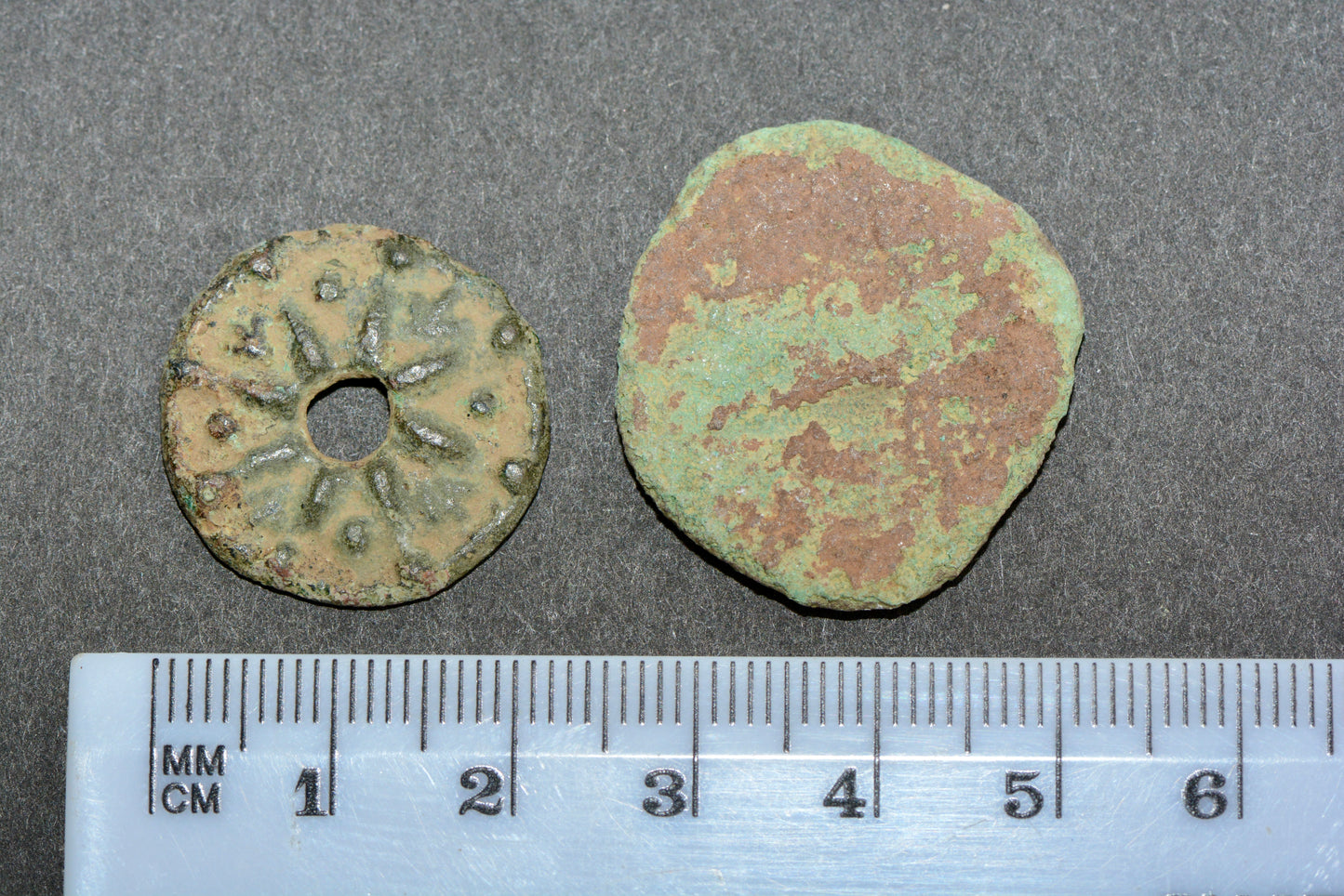 Two post medieval copper alloy tokens M19
