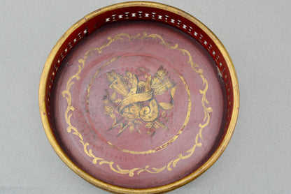 French toleware wine bottle coaster
