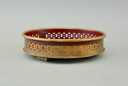 French toleware wine bottle coaster
