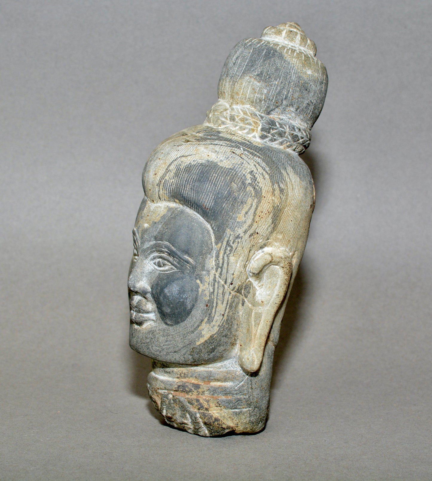 Gandharan stone schist head of Buddha